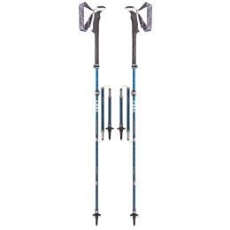 Bastones de senderismo Leki Micro Vario Carbon Antishock azul DarkblemetallicDarkblueWhite