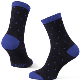 Calcetines Warg Happy Merino M Mini Dots negro/azul Black/Blue