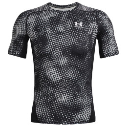 Camiseta de hombre Under Armour HG Armour Prtd Comp negro Black/Halo Gray/White