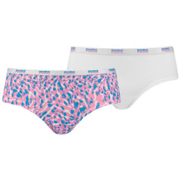 Bragas de mujer Puma Printed Hipster 2P rosa pink / white