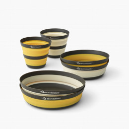 Vajilla Sea to Summit Frontier UL Collapsible Dinnerware Set 2P 6 Piece amarillo/blanco