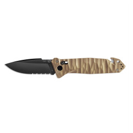 Navaja TB OUTDOOR Cac S200 French Army Knife Textured Pa6 Serrated marrón