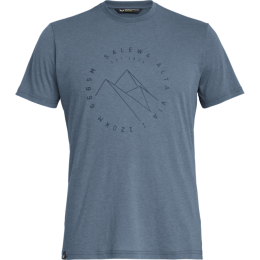 Camiseta de hombre Salewa Alta Via Dri-Rel M S/S Tee gris FlintStoneMelange