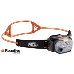 Linterna frontal potente Petzl Swift RL negro/naranja Black Orange
