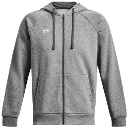 Sudadera de hombre Under Armour Rival Fleece FZ Hoodie gris Castlerock Light Heather / / White