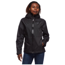 Chaqueta de mujer Black Diamond Treeline Rain Shell negro black