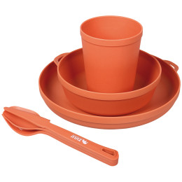 Vajilla Zulu Easy Picnic Set 6in1 naranja orange
