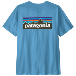 Camiseta de hombre Patagonia P-6 Logo T-Shirt azul claro Shore Blue