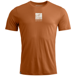 Camiseta funcional de hombre Ortovox 120 Cool Tec Abstract marrón claro Bristle Brown
