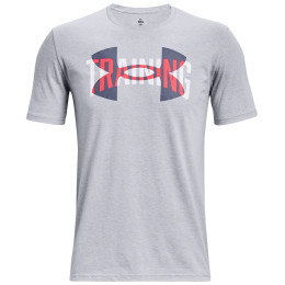 Camiseta de hombre Under Armour Training Overlay SS gris Mod Gray Light Heather / / White