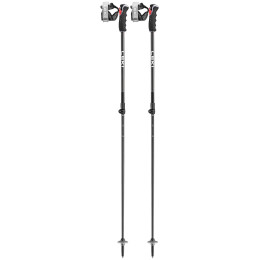 Bastones de esquí alpino Leki Peak Vario 3D negro black-dark anthracite-orange