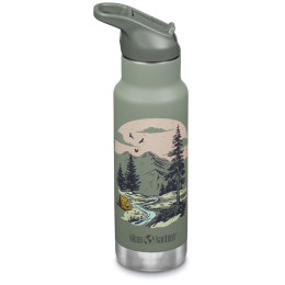 Termo para niños Klean Kanteen Insulated Kid Classic Narrow 12oz (w/Flip Seal Sport Cap) verde mountain scape