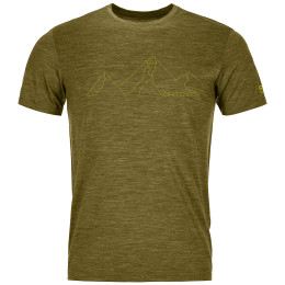 Camiseta funcional de hombre Ortovox 150 Cool Mountain Face TS verde green moss blend