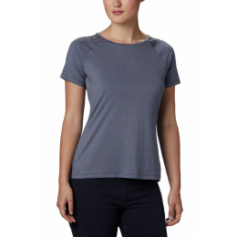 Camiseta de mujer Columbia Peak To Point II SS Tee gris NocturnalHeather