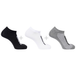 Calcetines Salomon Everyday Lite Low 3-Pack negro/gris Black / White / Frost Gray