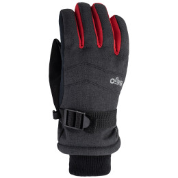 Guantes de esquí para niños Bejo Osian Jrb gris DarkGrayMelange/Black/ChineseRed