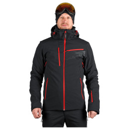 Chaqueta de esquí para hombre Northfinder Bartalan negro/rojo 277blackred