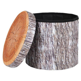 Asiento Bo-Camp Ottoman Round marrón TreeTrunkBrown