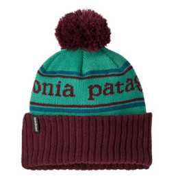 Gorro para niños Patagonia K's Powder Town Beanie verde/marrón Park Stripe: Solo Teal