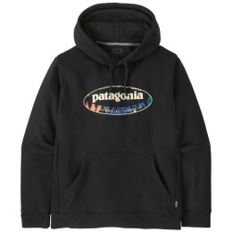 Sudadera de hombre Patagonia Men's '95 Oval Logo Uprisal Hoody negro Black: Kaleido