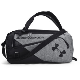 Bolsa de viaje Under Armour Contain Duo SM Duffle gris Pitch Gray Medium Heather / Black / Black