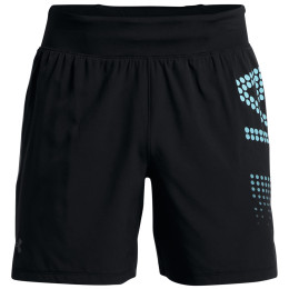 Pantalones cortos de hombre Under Armour SpeedPocket 7'' Short II negro Black / Cruise Blue / Reflective