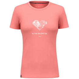 Camiseta de mujer Salewa Pure Heart Dry W T-Shirt rosa 6350 - lantana pink