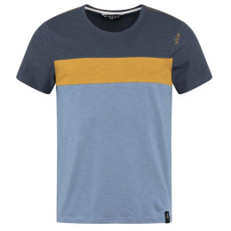 Camiseta de hombre Chillaz Color Block azul/amarillo Color Block Blue