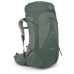 Mochila de senderismo para mujer Osprey Aura Ag Lt 65 gris koseret/darjeeling spring gren