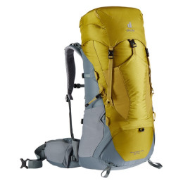 Mochila Deuter Aircontact Lite 50+10 gris/amarillo TourmericTeal