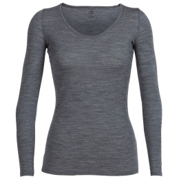 Camiseta de mujer Icebreaker W Siren LS Sweetheart gris GritstoneHthr