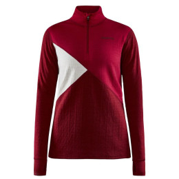 Camiseta funcional de mujer Craft ADV Nordic Wool HZ rojo RhubarbMachine