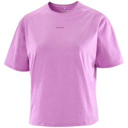 Camiseta de mujer Salomon Trackline SS Tee rosa Iris Orchid