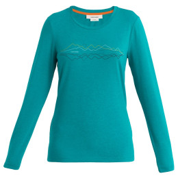 Camiseta funcional de mujer Icebreaker W Mer Central Classic LS Tee Icebreaker verde Flux Green