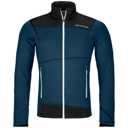 Chaqueta polar para hombre Ortovox Fleece Light Jacket M azul/negro Deep Ocean