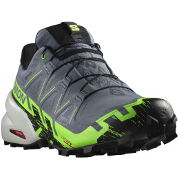 Zapatillas de carrera para hombre Salomon Speedcross 6 Gore-Tex gris Flint Stone / Green Gecko / Black