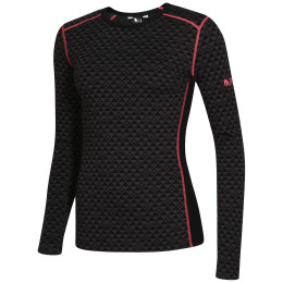 Camiseta funcional de mujer Zulu Merino 240 Long negro/rosa Black/Pink