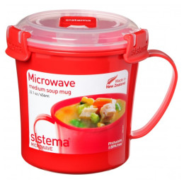 Taza Sistema Microwave Medium Soup Mug Red rojo
