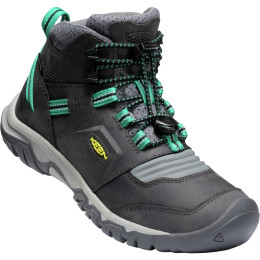 Calzado para niños Keen Ridge Flex Mid Wp Youth negro/verde Magnet/Greenlake