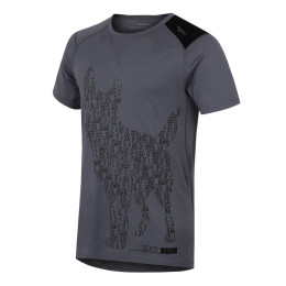 Camiseta funcional de hombre Husky Merino 100 kr rukáv Dog gris