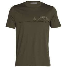 Camiseta de hombre Icebreaker Men Tech Lite II SS Tee Single Line Camp verde loden