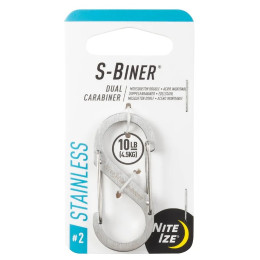 Mosquetón auxiliar Nite Ize S-Biner Stainless Steel #2 plata Stříbrná