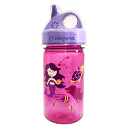 Botella para niños Nalgene Grip-n-Gulp 350 ml Sustain rosa Purple Mermaid,w/Cover
