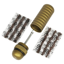 Juego de reparación Peaty´s Holeshot Tubeless Puncture Plugger amarillo Bourbon