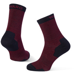 Calcetines Warg Happy Merino M Mini Stripes azul/rojo Navy/Wine