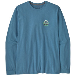 Camiseta de hombre Patagonia Long-Sleeved Great Waves Responsibili-Tee azul Shore Blue