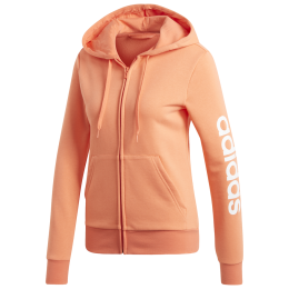 Sudadera de mujer Adidas Essentials Linear FZ HD naranja