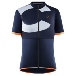 Maillot de ciclismo para mujer Craft Core Endur Logo azul/naranja Blaze/Sulfur