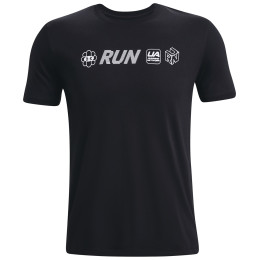 Camiseta de hombre Under Armour Run Anywhere SS negro Black / White / White