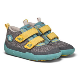 Dětské barefoot boty Affenzahn Low Boot Knit Happy Rhino amarillo/verde Rhino